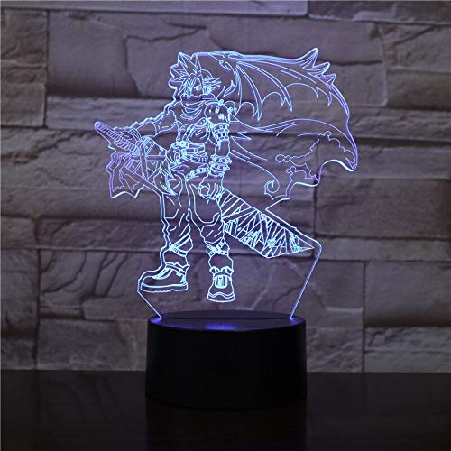Sensor táctil de luz DIY luminoso de 7 colores, luz Dragon Ball 3D con control remoto, luz nocturna LED, luz nocturna colorida, multicolor