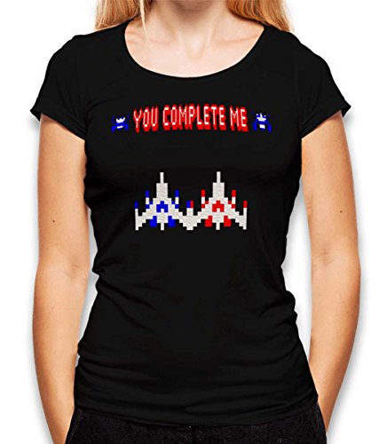 shirtministro You Complete Me - Camiseta para mujer (tallas S - XXL) Negro XL
