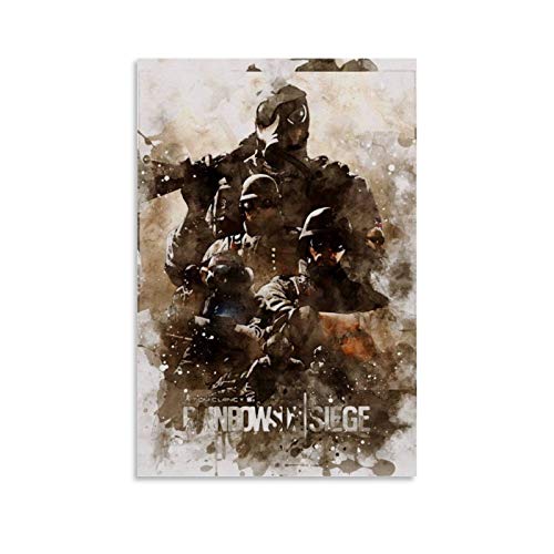 SHOUHUAN Póster artístico de Rainbow Six Siege Game Art Poster y arte de pared, impresión moderna para decoración de dormitorio familiar (20 x 30 cm)