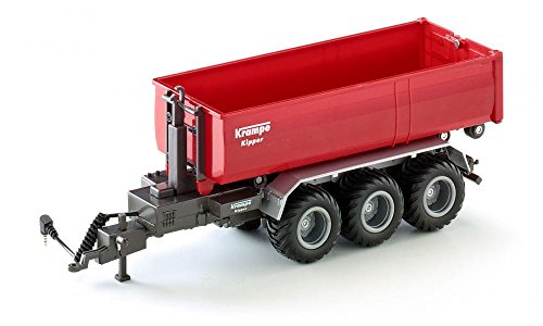 SIKU 6786, volquete de 3 Ejes con Gancho Elevador, 1:32, Teledirigido, para vehículos Control con Enganche de Remolque, Metal/Plástico, Rojo, Color Sieper GmbH