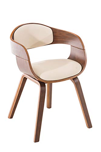 Silla De Salón Kingston Tapizada En Cuero Sintético I Silla De Madera Estilo Nórdico I Silla De Salón con Respaldo Semi-Curvado I Color:, Color:Nuez/Crema Silla De Salón Kingston Tapizada En Cuero Sintético I Silla De Madera Estilo Nórdico I Silla De Salón con Respaldo Semi-Curvado I Color:, Color:Nuez/Crema