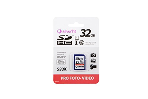 SilverHT Premium - Tarjeta de memoria SDHC de 32 GB