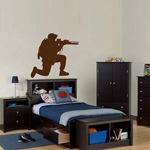 Soldado Us Army Pistol Rifle Shooting Nursery Removable Wall Sticker Kids Room Vinyl Decal Room Room Hobby Wall Decoration