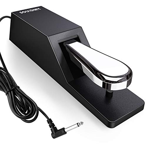Souidmy Pedal Universal de Sostenido para Teclado y Piano con Interruptor de polaridad, Pedal Sustain, Pedal de Teclado Resistente con Fondo de Goma Antideslizante (Conector Jack de 1/4") Souidmy Pedal Universal de Sostenido para Teclado y Piano con Interruptor de polaridad, Pedal Sustain, Pedal de Teclado Resistente con Fondo de Goma Antideslizante (Conector Jack de 1/4")