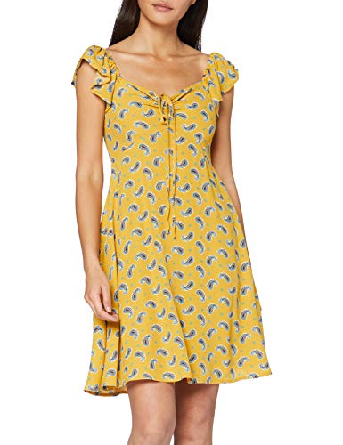 Springfield Corto Amebas-c/04 Vestido de Fiesta, Amarillo (Yellow 4), 40 (Tamaño del Fabricante: 40) para Mujer