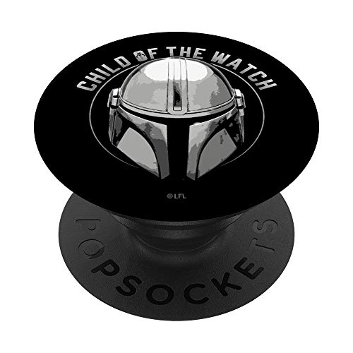 Star Wars The Mandalorian Mando Helmet Child of the Watch PopSockets PopGrip: Agarre intercambiable para Teléfonos y Tabletas