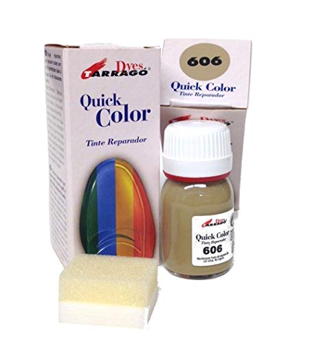 Tarrago | Quick Color 25 ml | Tinte Reparador para Cuero (Beige Oscuro 606)