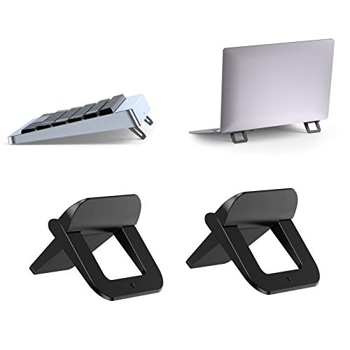 TENSUN Soporte para Portátil Invisible, 2Pcs Soporte para Computadora Portátil Plegable, Cooling Ergonómico Soporte para Portátil, MacBook, Teclado Inalámbrico (12-17 Inch)