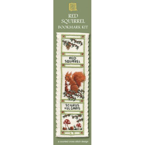 Textile Heritage Collection Cross Stitch Bookmark Kit - Red Squirrel by Textile Heritage