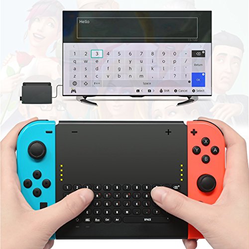 The perseids Teclado Inalámbrico para Nintendo Switch, Wireless Gaming Keyboard con 2.4G USB Receptor Mango Recargable