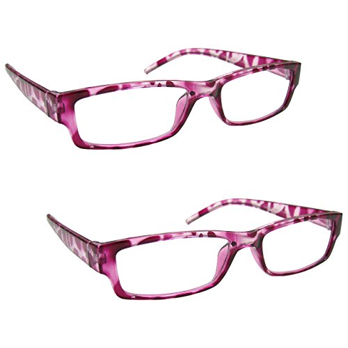 The Reading Glasses Company Gafas De Lectura Rosa Concha Ligero Cómodo Lectores Valor Pack 2 Estilo Diseñador Hombres Mujeres Uvr2Pk032Pk +2,50 2 Unidades 70 g
