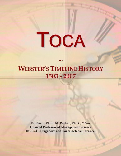 Toca: Webster's Timeline History, 1503 - 2007