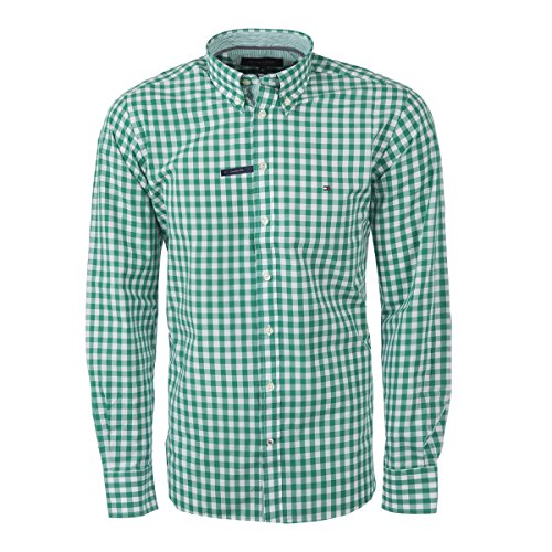 Tommy Hilfiger Custom-Fit Camisetas (XL, Verde)
