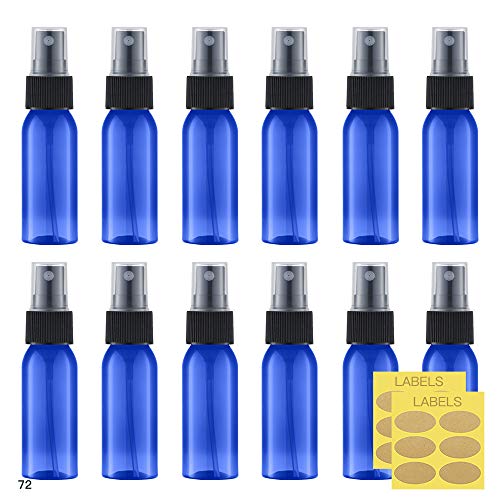Toureal 30ml Azul Botellas Spray Pulverizador Plastico (12 Piezas) Botes Spray Vacios, Envase Atomizador Perfume