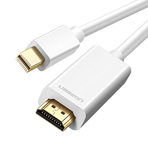 UGREEN Cable Mini DisplayPort a HDMI Adaptador Convertidor Mini DP (Thunderbolt Compatible) a HDMI 1080P HDTV Cable de Audio para MacBook, iMac, Macbook Air, Mac Mini, Surface Pro (2 Metros)