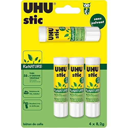 UHU – Lote de 4 tintas blancas de 8,2 g para reNATURE