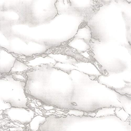 Venilia KF Basic Marmor grau 45cmx1,5m adhesiva Mármol decorativa, muebles, papel pintado, lámina autoadhesiva, PVC, sin ftalatos, gris, 1,5m, 53421, 45 cm x 1,5 m