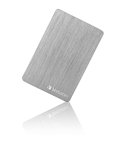 Verbatim Store 'n' Go ALU Slim - Disco Duro Externo (2,5", 1 TB, USB 3.2 Gen 1 y conexión USB-C), Color Plateado