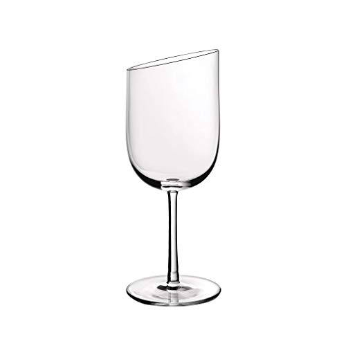 Villeroy & Boch 11-3653-8120 NewMoon Set 4 Piezas, Elegantes y Contemporaneas Copas de Vino Blanco, Apto para lavavajillas, Cristal, Transparente