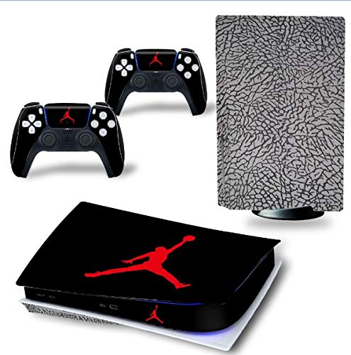Vinilo adhesivo para consola PlayStation 5 y 2 almohadillas para PS5 con disco. Air Jordan, NBA Air Jordan, Baloncesto, PS5