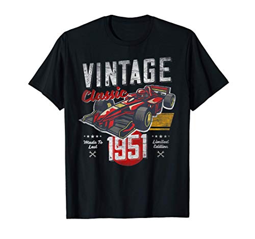Vintage Born 1951 70th Birthday Grand Prix, Class Race Car Camiseta