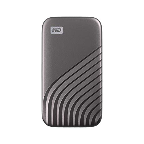 WD My Passport SSD 500GB - tecnología NVMe, USB-C, velocidad de lectura hasta 1050MB/s & de escritura hasta 1000MB/s - Gris
