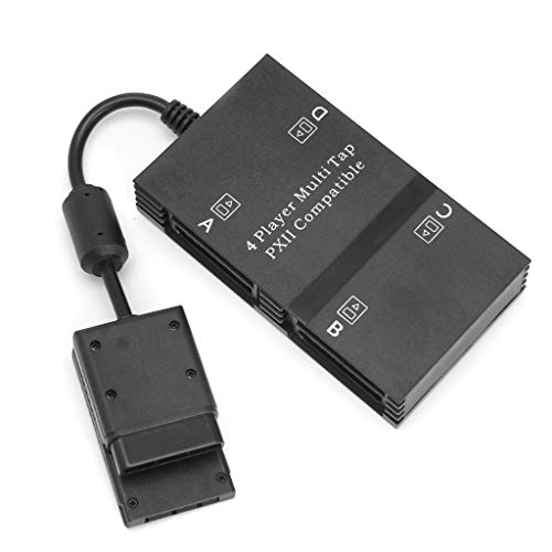Xuebai 4 Player Multitap para Sony Playstation 2 PS2 PXII 4 Player Multitap Negro