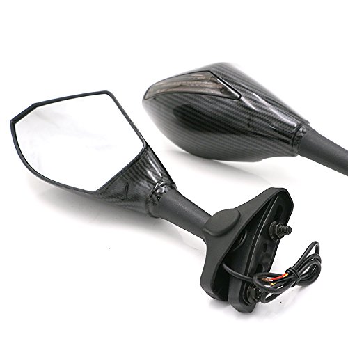 YP YuanPei Espejos de motocicleta integrados intermitentes retrovisores laterales retrovisores LED para Hon da CBR 600 F4i 929 954 RR F1 F2 Hurricane YP YuanPei Espejos de motocicleta integrados intermitentes retrovisores laterales retrovisores LED para Hon da CBR 600 F4i 929 954 RR F1 F2 Hurricane