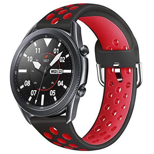 YPSNH Compatible para Samsung Galaxy Watch 3 45mm Correa de Silicona Suave de Doble Color 22mm Gear S3 Correa Reemplazo de Pulsera Deportiva para Gear S3 Frontier/S3 Classic/Galaxy Watch 46mm