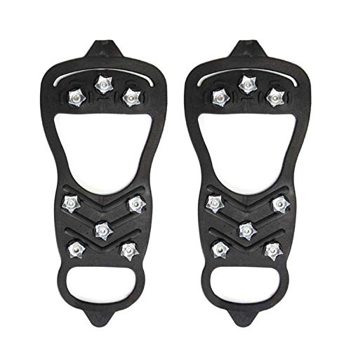 ZS ZHISHANG Ice Cleats with 8-Claw Universal Non-Slip Gripper Ice Cleats Shoes with 8-Claw for Ice Fishing Walking Snow Shoveling Running ZS ZHISHANG Ice Cleats with 8-Claw Universal Non-Slip Gripper Ice Cleats Shoes with 8-Claw for Ice Fishing Walking Snow Shoveling Running