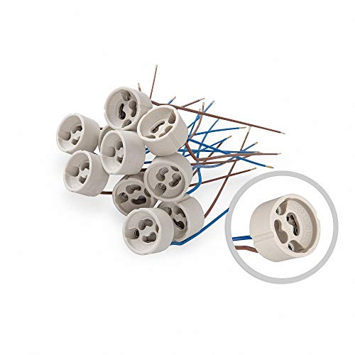 10 piezas de lámparas de halógeno GU10 sustituye VDE 190-230V de cerámica de alto voltaje 10 piezas de lámparas de halógeno GU10 sustituye VDE 190-230V de cerámica de alto voltaje