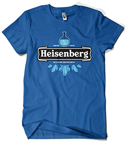 121-Camiseta Breaking Bad Heisenberg Crystal Meth (M, Azul Royal)