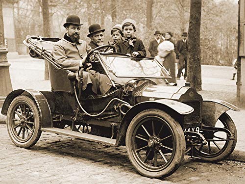 1art1 Coches Antiguos - Brouhot Car In Paris, 1910 Póster Impresión Artística (80 x 60cm)