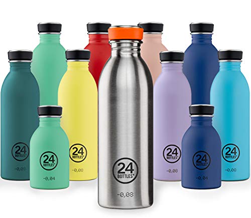24Bottles Cantimplora súper ligera para el agua, botella reutilizable de acero inoxidable sin BPA, diseño original italiano Dusty Pink 250 ml