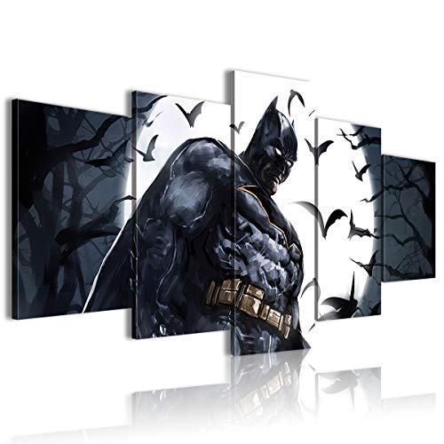5 conjuntos de pintura 3D HD lienzo de impresión Batman Arkham City Arkham Knight Superman Catwoman Heal the mood 150x80cm sin marco