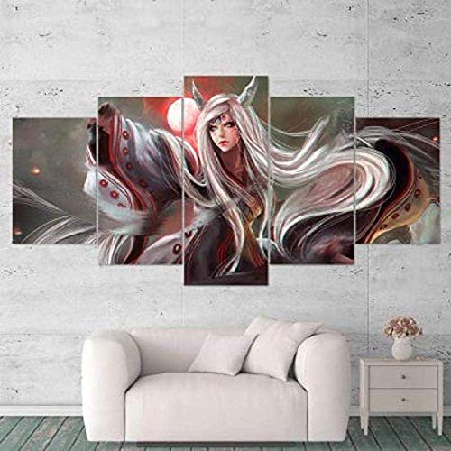 5 imágenes Arte de pared Sala de estar Decoración del hogar Póster Obra de arte moderna Impresiones en HD Modular Nar-Uto Ultimate Ninja Anime 5 Piezas Lienzo Arte de la pared Impresiones en lien