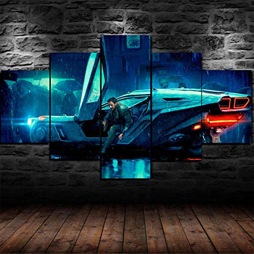 5 piezas cuadro sobre lienzo,5 piezas impresión en lienzo,5 piezas cuadro en lienzo,5 piezas lienzo decorativo,5 piezas lienzo pintura,5 piezas lienzo mural,Blade Runner 2049 Película,regalo 100x55