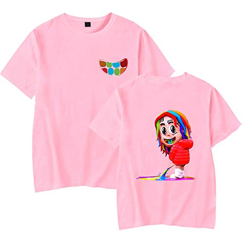 6IX9INE T Shirt Hip Hop Rapper SIXNINE 69 Camisetas Moda de Color Salvaje a Juego Nuevo Casual 6IX9INE Manga Corta Hombres y Mujeres