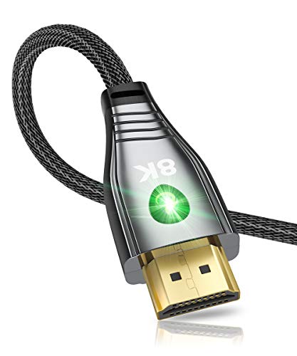 8K Cable HDMI 2.1, compatible con todo tipo de 4K 2K, 8K@60Hz/4K@120Hz, UHDTV 7680×4320, eARC, UHD, HDR-10+, VRR, alta velocidad, cable HDMI compatible con Roku PS5/PS4/PS3 Xbox One X/Serie X (1 m) 8K Cable HDMI 2.1, compatible con todo tipo de 4K 2K, 8K@60Hz/4K@120Hz, UHDTV 7680×4320, eARC, UHD, HDR-10+, VRR, alta velocidad, cable HDMI compatible con Roku PS5/PS4/PS3 Xbox One X/Serie X (1 m)