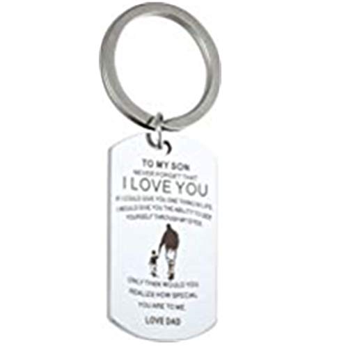 Accesorios hechos a mano kakupao to My Son Never Forget That I Love You, If I Could Give You One Thing in Life, Love Dad, Inspirational Key Chain