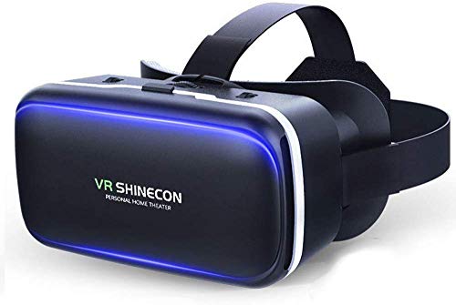 Aili VR Gafas, 3D VR Headset Auriculares De Realidad Virtual Box Virtual Glasses Controlador Bluetooth Compatible con iPhone X/8/8 Plus 7/7 Plus/6S/6 Samsung S8 / S7 & 4-6 '' Smartphones