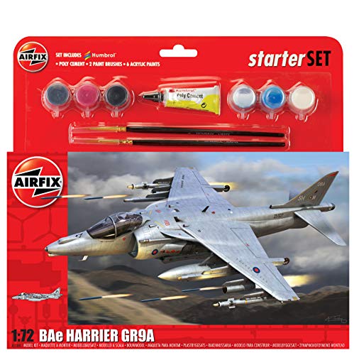 Airfix - Kit Grande con Pinturas, avión Bae Harrier GR9 (Hornby A55300)