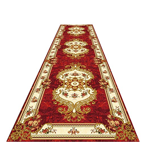 Alfombra Roja Calidad Tradicional clásico, Ideal for pasillos y escaleras Múltiples Tamaños - 60/80/90/100/110/120 cm Ancho (Size : 80X450cm)