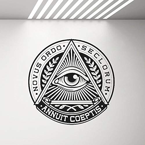 All Seeing Eye Vinyl Sticker Pyramid Eye Sticker Illuminati Signos de vinilo decoración para el hogar salón dormitorio Mural