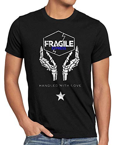 A.N.T. Fragile Express Camiseta para Hombre T-Shirt Death Action Adventure, Talla:M