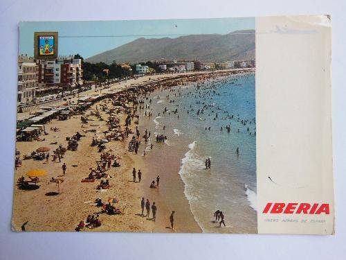 Antigual Postal Publicidad - Adevertising Old Post Card : IBERIA, LÍNEAS AÉREAS DE ESPAÑA. Benidorm