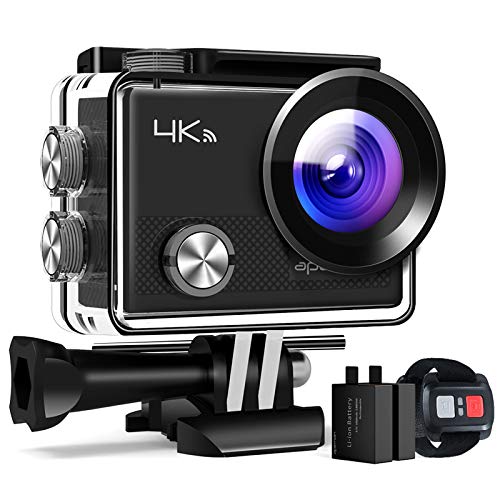 APEMAN Cámara Deportiva 4K 16MP Cámara de Acción WiFi Sumergible hasta 30m y Amplio Ángulo de Visión 170° DVR Videocámara Pantalla LCD 2.0, Control Remoto, 2 Baterías Recargables y Accesorios Útiles APEMAN Cámara Deportiva 4K 16MP Cámara de Acción WiFi Sumergible hasta 30m y Amplio Ángulo de Visión 170° DVR Videocámara Pantalla LCD 2.0, Control Remoto, 2 Baterías Recargables y Accesorios Útiles