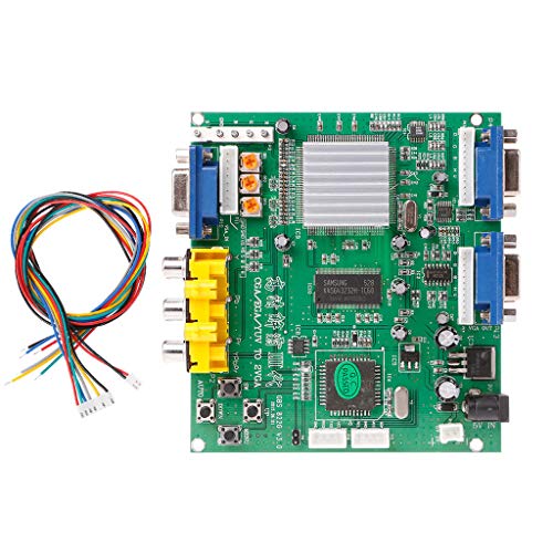 Arcade Game GBS-8220 - Adaptador de convertidor de vídeo HD de RGB/CGA/EGA/YUV a VGA dual