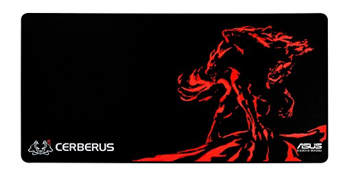 Asus Cerberus Mat XXL - Alfombrilla gaming con una textura de superficie uniforme, goma natural antideslizante y costuras anti-deshilachadas