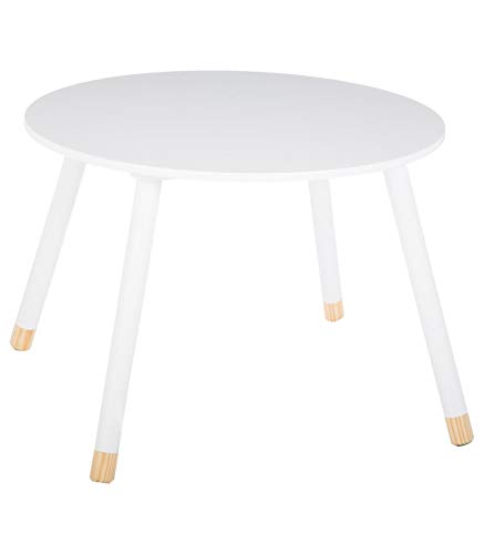 Atmosphera Mesa Redonda de Madera para niños - Color Blanco